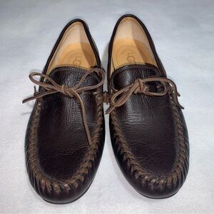 UGG Brown Hendricks Grizzly Mens Size 12 Slip On Driving Loafer Moccasin
